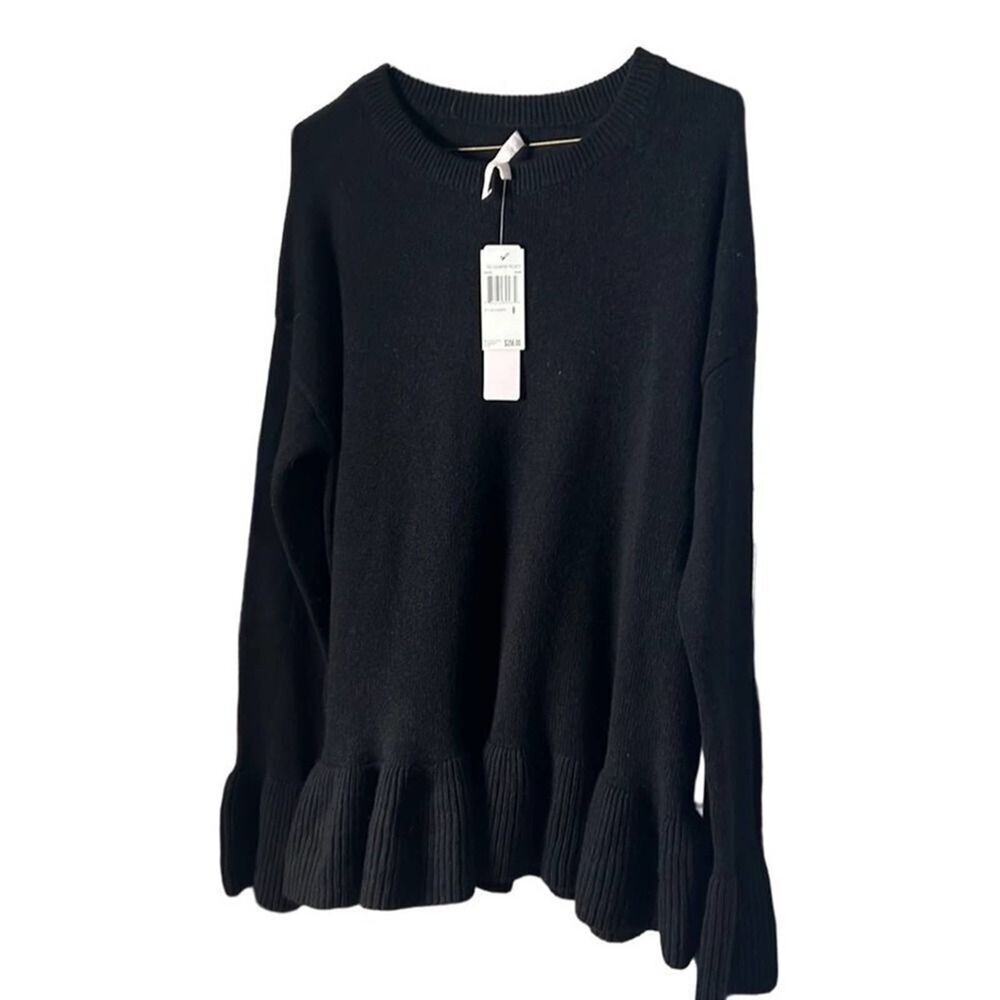 NWT THE CASHMERE‎ PROJECT 2PLY BLACK SWEATER SIZE M